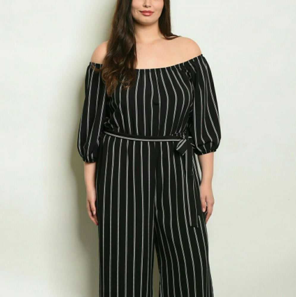 Brand New Women's Plus Size Off Shoulder Jumpsuit